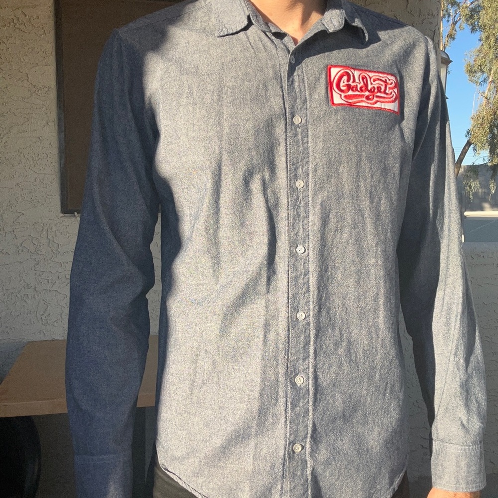Gadget Faded Navy Longsleeve Buttonup